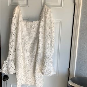 Beautiful lace knee length dress.